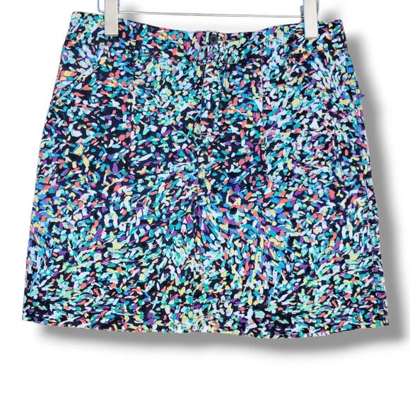 Christopher & Banks Women’s Abstract Print Casual Skirt 8P Cotton Spandex Blend - Picture 4 of 8